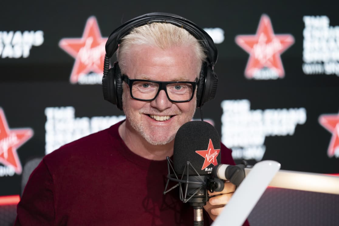 A photo of Chris Evans in a radio studio